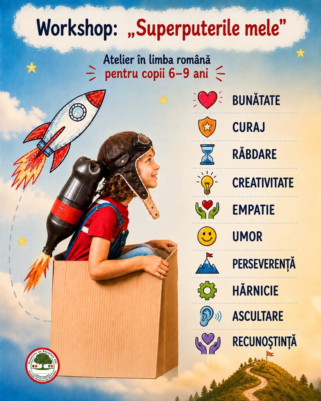 Afis eveniment Workshop: „Superputerile mele”